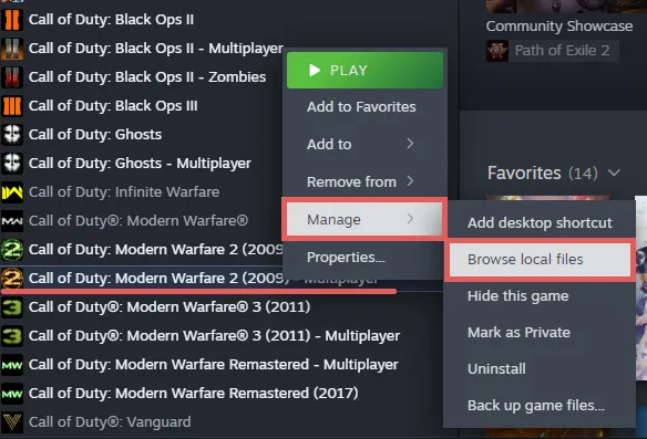 Browse local files